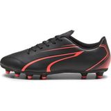 Puma Vitoria FG/AG Siyah - Kırmızı Erkek Krampon Yetişkinler İçin Dayanıklı ve Şık
