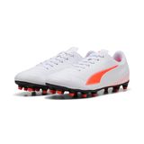 PUMA Vitoria Ii Fg/Ag erkek futbol ayakkabısı, Puma Beyaz Parlak Kırmızı, 44.5 EU