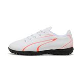 PUMA VITORIA TT Jr Erkek Çocuk/Unisex Krampon, PUMA White-Glowing Red, 29 EU