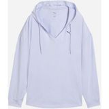 Puma W Cloudspun Hoodıe Kadın Düz Desenli 2025 Yaz Sezonu Normal Kesim Rahat Sweatshirt - Beyaz - XS