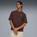Puma Wardrobe Ess Boxy Erkek Kahverengi T-Shirt.31