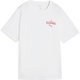 Puma WARDROBE ESS FLORAL PACK Relaxed Graphic Tee Kadın T-shirt - Beyaz - XS