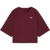 Puma Wardrobe Ess Oversized Tee Kadın Yetişkin T-Shirt - XS - Bordo