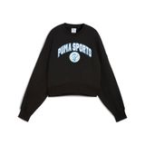 Puma Wardrobe ESSENTIALS Sports Legacy Geniş Kesim Sweatshirt, L, TYCC90E543B62D7FF3791E300, PUMA Black, kadın