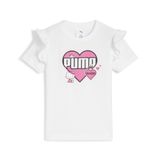 Puma X Hk&Fr Ruffle Kız Çocuk Tişört, 2-3 Yaş, 57-632386-6, Beyaz, Kız Çocuklar