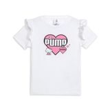 Puma X Hk&Fr Ruffle Kız Çocuk Tişört, 5-6 Yaş, 57-632386-6, Beyaz, Kız çocuk