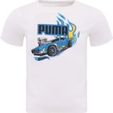 Puma X HOT WHEELS Graphic Beyaz Erkek Çocuk Kısa Kol T-Shirt - 6 - 7 Yaş
