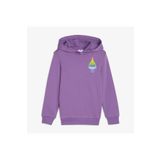 Puma X Trolls Erkek Çocuk Mor Kapüşonlu Sweatshirt