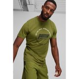 Puma Yeşil Erkek Kısa Kol T-Shirt MEN"S GRAPHIC RUN EMBLEM