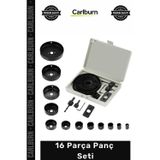 #Punch Ağaç Kesme Testere Matkap Ucu Takımı Alçıpan Tavan Metal Plastik Delik Açma 16 Parça Panç Set