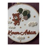 punch passion Bebek kapı süsü, hastane kapı süsü, 30 cm, punch nakışlı, isimli kapı süsü hediyelik-Model: PPVP176
