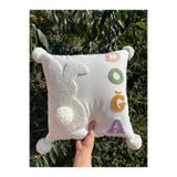 punch passion Bebek takı yastığı, punch nakışlı (40x40 - Sadece Kılıf) isme özel bebek hediyelik-Model: PPK030