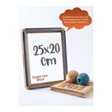Punchistanbyuyc 25x20 cm Sihirli Punch(panç)(KASNAK KILIF )Telli/İğneli Ahşap Nakış Kasnağı