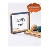 Punchistanbyuyc 45x45 cm Kombinasyon Özellikli Punch ve Tüm Nakışlara Uygun İğneli/Telli Ahşap Kasnak (KILIF HEDİYE)