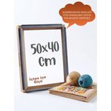 Punchistanbyuyc 50X40CM Kombinasyon Özellikli Punch ve Tüm Nakışlara Uygun İğneli/Telli Ahşap Kasnak (KILIF HEDİYE)