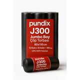 Pundix J300 Jumbo Boy Çöp Torbası 10 Rulo Paket (Her Ruloda 10 Adet) Dayanıklı, Sızdırmaz Ve Geniş Hacimli Çöp Poşeti