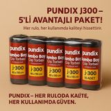 Pundix J300 Jumbo Boy Çöp Torbası (80X110 Cm) – 5 Rulo (Toplam 50 Adet) Dayanıklı, Sızdırmaz ve Geniş Hacimli Çöp Poşeti - 80 x 110 cm
