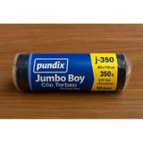 Pundix J350 Jumbo Boy Çöp Torbası 80X110 Cm 1 Rulo (10 Adet) 350 Gr Çift Kat 43 Mikron Dayanıklı Siyah Poşet