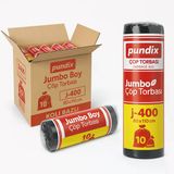 Pundix J400 Endüstriyel Çöp Poşeti 80X110 Cm Siyah Jumbo Boy Kalın Seri 1 Koli 20 Rulo 200 Adet Dayanıklı, Sızdırmaz Ve Geniş Hacimli Çöp