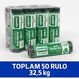 Pundix J650 Jumbo Boy Çöp Torbası 80X110 Cm 5 Koli(Toplam 50 Rulo 32.5 Kg) Endüstriyel Kalın Dayanıklı Opp Ambalajlı Çöp Poşeti Seti Ev, Ofis, Bahçe Ve Sanayi Kullanımı Için İdeal