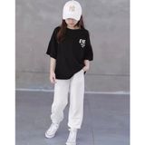 Punix Kids Özel Üretim Ever Baskılı %100 Pamuk Kısa Kollu Yazlık Hip Hop Sokak Modası Kız Çocuk Eşofman Takımı - 12 Yaş
