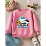 Punix Kids Punıx Kıds Octonauts Baskılı Yüksek Kalite Kışlık Kalın 3 Iplik Bisiklet Yaka Kız Çocuk Sweatshırt - Pembe - 10 Yaş