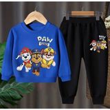 Punix Kids Punıx Kıds Özel Tasarım Bisiklet Yaka Paw ve Arkadaşları Baskılı Kışlık Trend Erkek Çocuk Eşofman Takımı - 7 Yaş - Saks Mavi