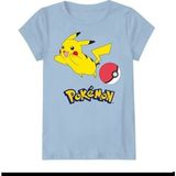 Punix Kids Punıx Kıds Pokemon Pıkachu Baskılı Erkek Kız Çocuk Unısex Yazlık T-Shırt - Gri - 12 Yaş