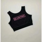 Punıx Özel Tasarım Black Pınk Baskılı Kız Çocuk Genç Crop T-Shırt - 14 Yaş - Siyah