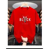 Punix Punıx Büyük Beden Bıg Sıze Black Baskılı Rahat Kalıp Battal Erkek Yazlık Stil T-Shırt - Kırmızı - 3XL