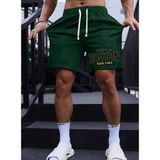 Punix Punıx Büyük Beden Özel Seri Boston Baskılı %100 Pamuk Çift Cep Yeni Sezon Erkek Battal Bermuda Şort - Yeşil - 9XL