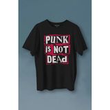 Punk Is Not Dead Rock Grunge Music Müzik Baskılı Tişört Unisex T-Shirt - Siyah