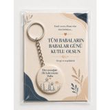 Punky Design 20 Adet Babalar Günü Kartlı Anahtarlık - 44 mm- Metal Açacaklı Hediye
