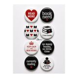 Punky Store 8 li Set-13 Kitap Temalı Rozet Seti Book Lover Okuma Kitap Kurdu