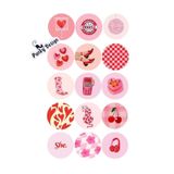 Punky Store Cute Pembe Rozet Seti 15’li 44 mm Çanta ve Yaka Rozeti