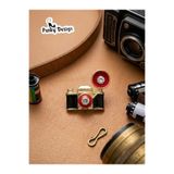 Punky Store Fotoğraf Makinesi Tasarımlı Taşlı Broş Rozet Vintage Stil Kamera Yaka Aksesuarı