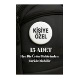 Punky Store Kişiye Özel 44 mm Tasarım Yaka İğnesi Rozet Seti-Punky Design- 15 adet