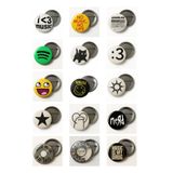 Punky Store Müzik ve Pop Kültür Temalı Punky Design Yaka İğnesi Rozet Seti – Eğlenceli Tasarım Rozetler (15’li Set)