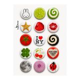 Punky Store Trend-15| 44 mm PVC Kaplı Rozet Seti Renkli Pop Art Y2K Vintage Tasarım Çanta Ceket Aksesuarı