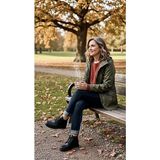 Punto 273162 Siyah Hakiki Deri Bağcıklı Fermuarlı Düz Taban Bot