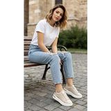 Punto 431150 Topuğu Taşlı Spor Ayakkabı - Bej