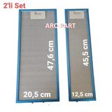 Punto Aspiratör Alüminyum Filtre - 2'Li Set - ( 20,5X47,6 Cm / 12,5X45,5 Cm)