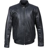 Punto Dikişli Beli Lastikli Model Erkek Spor Deri Mont - 54 - 56