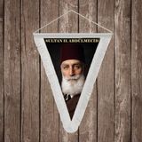 Punto Dizayn Abdülmecid Efendi Iı. Abdülmecid Beyaz Saçaklı Takdim Flama Bayrak Osmanlı Padişahları Serisi