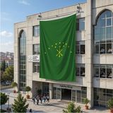 Punto Dizayn Adige Çerkes Bayrağı 140gr Premium Raşel Kumaş 6x9 metre