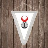 Punto Dizayn Altın Ordu Devleti Beyaz Saçaklı Üçgen Flama Bayrak Hatıra Flama
