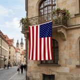 Punto Dizayn Amerika Birleşik Devletleri Bayrağı Premium Raşel Kumaş 150X225 cm