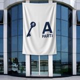 Punto Dizayn Anahtar Parti Bayrağı 140GR Premium Raşel Kumaş 400X600CM