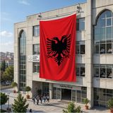 Punto Dizayn Arnavutluk Bayrağı 140GR Premium Raşel Kumaş 6x9 Metre