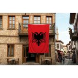 Punto Dizayn Arnavutluk Ülke Bayrağı 140GR Premium Raşel Kumaş 300X450CM